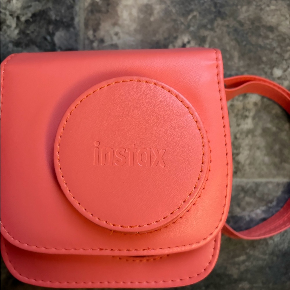 Fujifilm instax mini 7+ Coral Orange Instant Camera - Picture 2 of 3